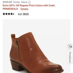 Lucky Brand Tan Leather Ankle Booties